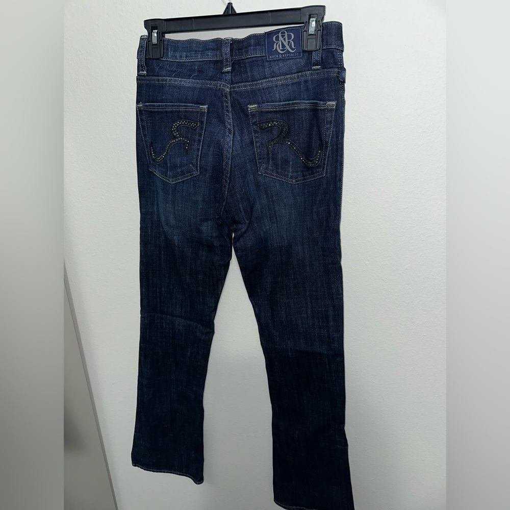 Rock & Republic Dark Blue Boot Cut Jeans - Picture 7 of 8